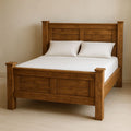 Cama de Madera de Pino Macizo Marrón 200 x160 x 110 cm