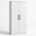 Armario de 2 puertas de madera aglomerada blanco 180x80x50 cm