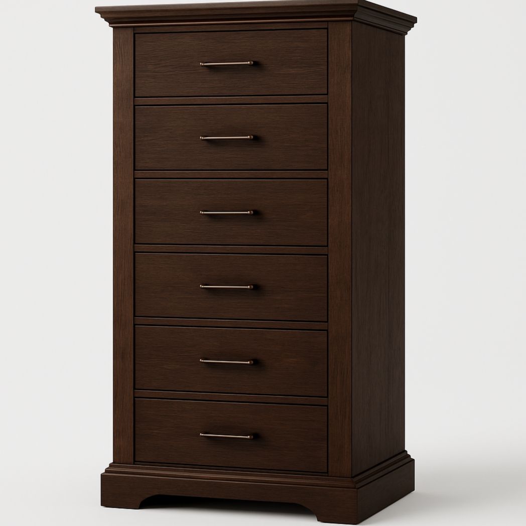 Cajonera de Madera con 6 Cajones Marrón 120x80x45cm