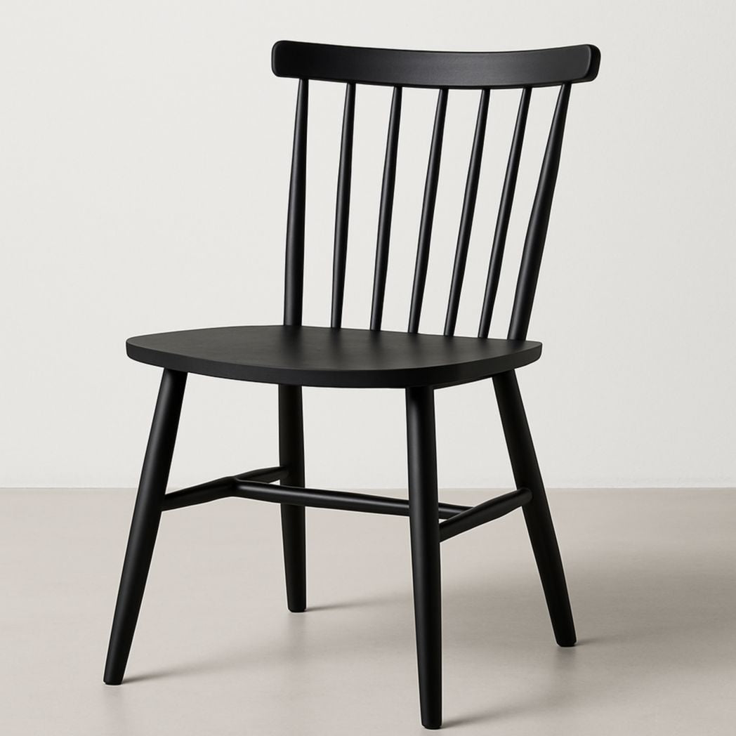 Silla de Madera Negro Vintage 84cm x 43cm x 46cm