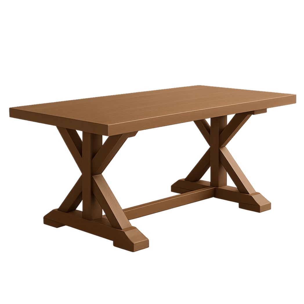 Mesa de Comedor de Madera Marrón Rectangular 150x75x75 cm