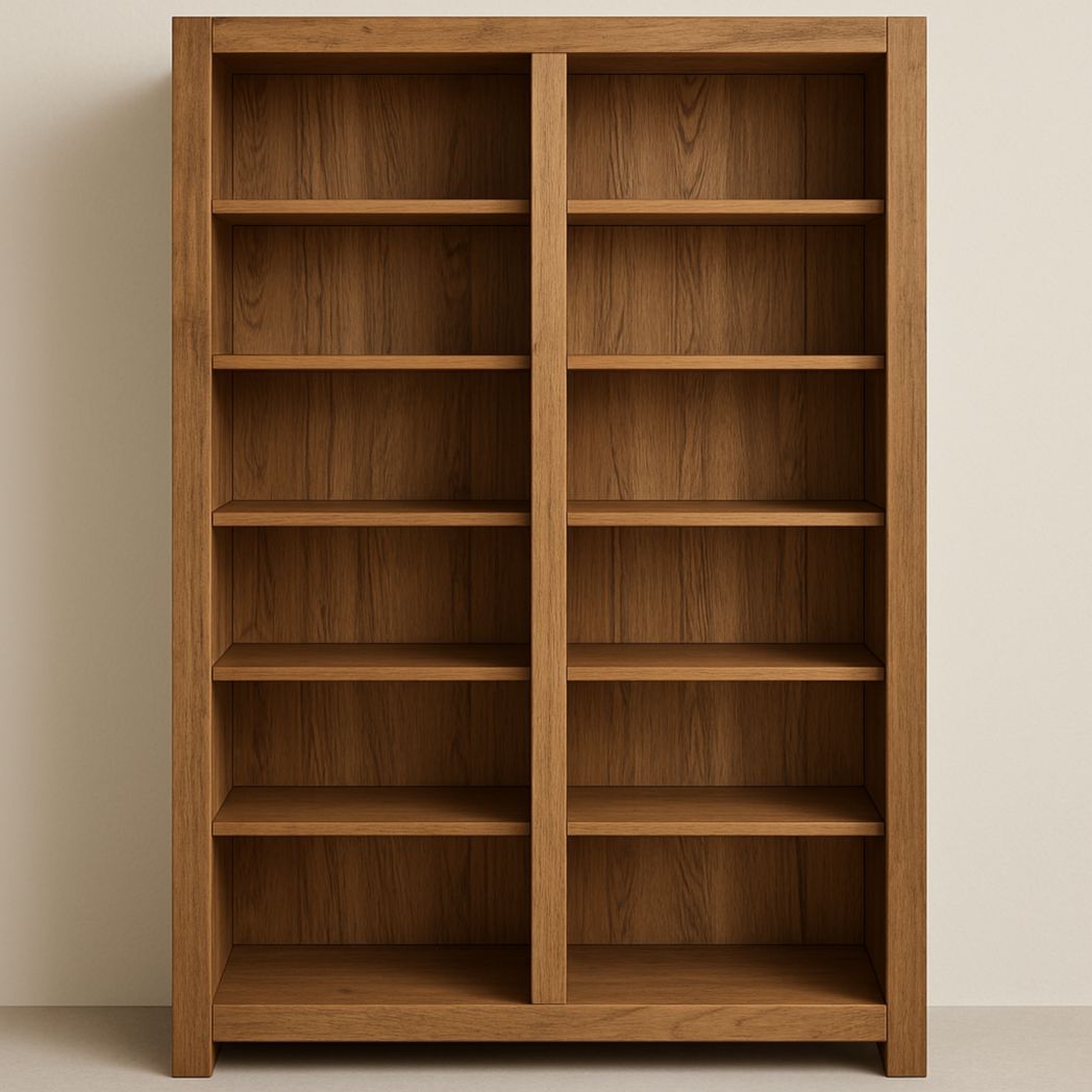 Estantería de Madera Maciza Roble 6 Estantes 180x120x35 cm