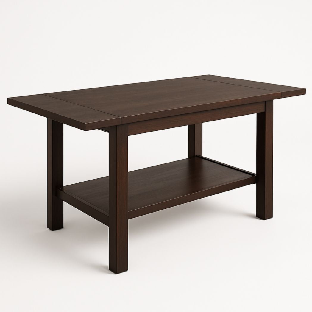 Mesa de Centro Rectangular de Madera Maciza Marrón 120x60x45 cm