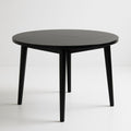 Mesa de comedor redonda de MDF negro 120x75 cm