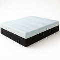 Colchón Rectangular Espuma de Memoria Blanco y Negro 190x140x25 cm