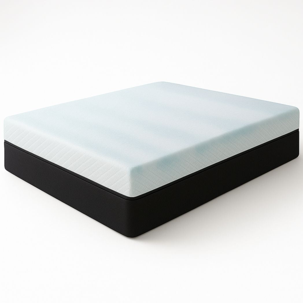 Colchón Rectangular Espuma de Memoria Blanco y Negro 190x140x25 cm