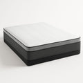 Colchón de espuma viscoelástica en negro/blanco con tejido damasco 180x200x25 cm