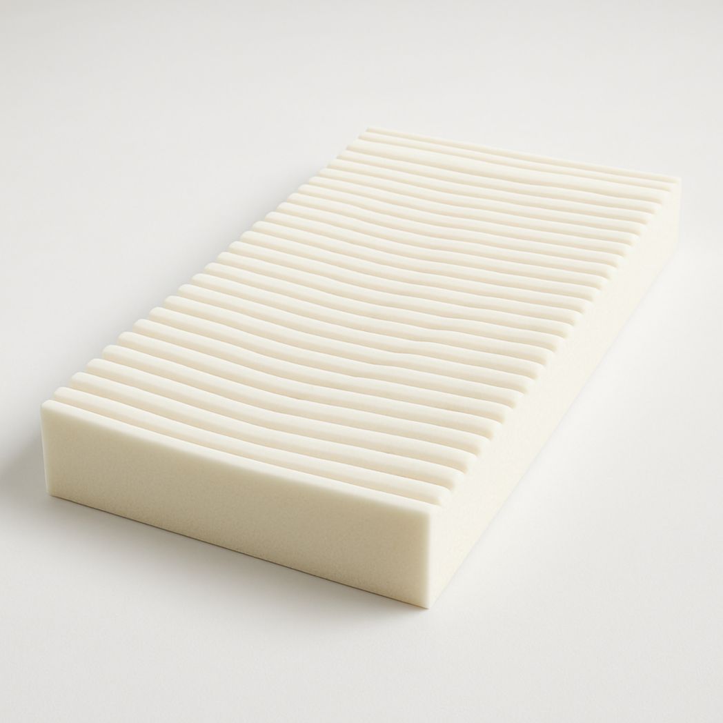 Colchón de Espuma Viscoelástica Blanco Ondulado 190x90x15 cm