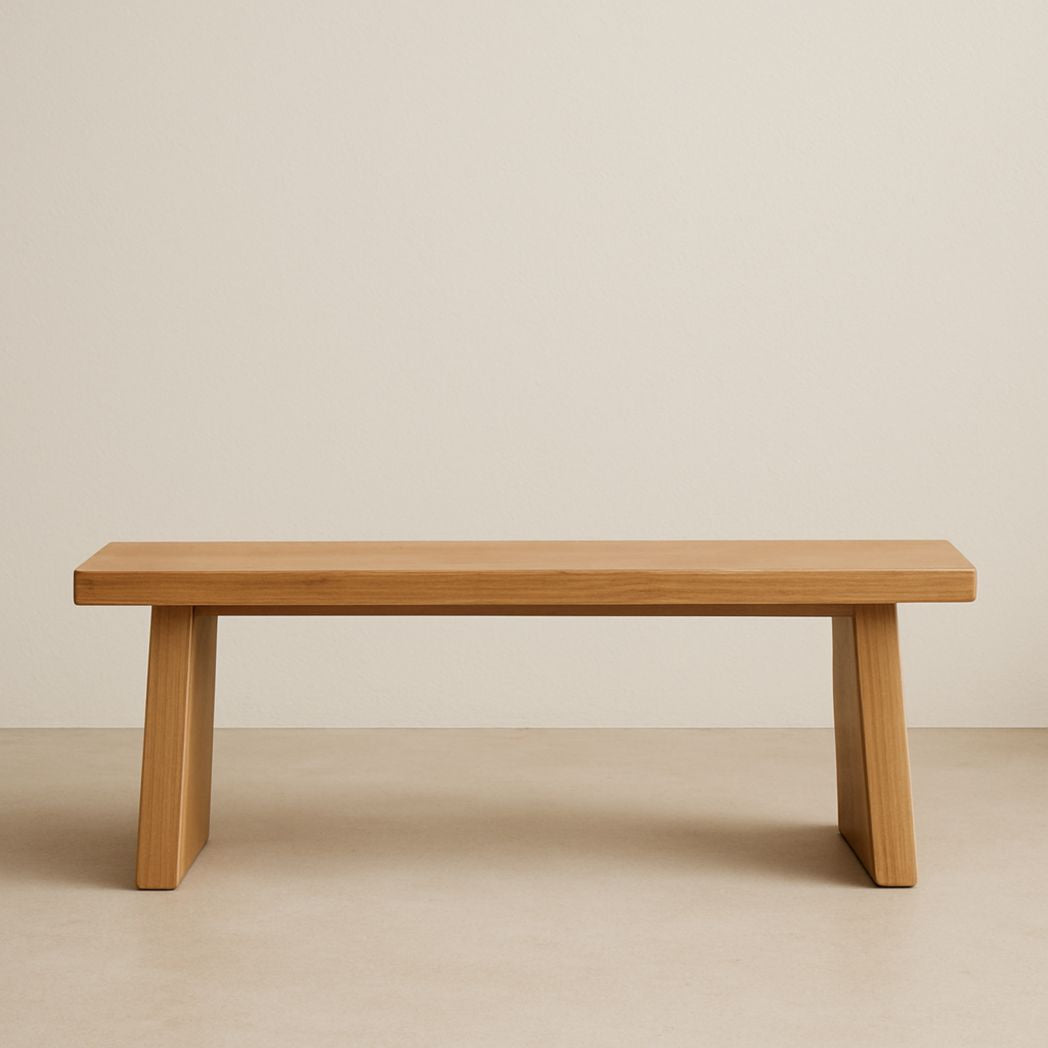 Banco de Madera Maciza Color Natural 120x35x45 cm