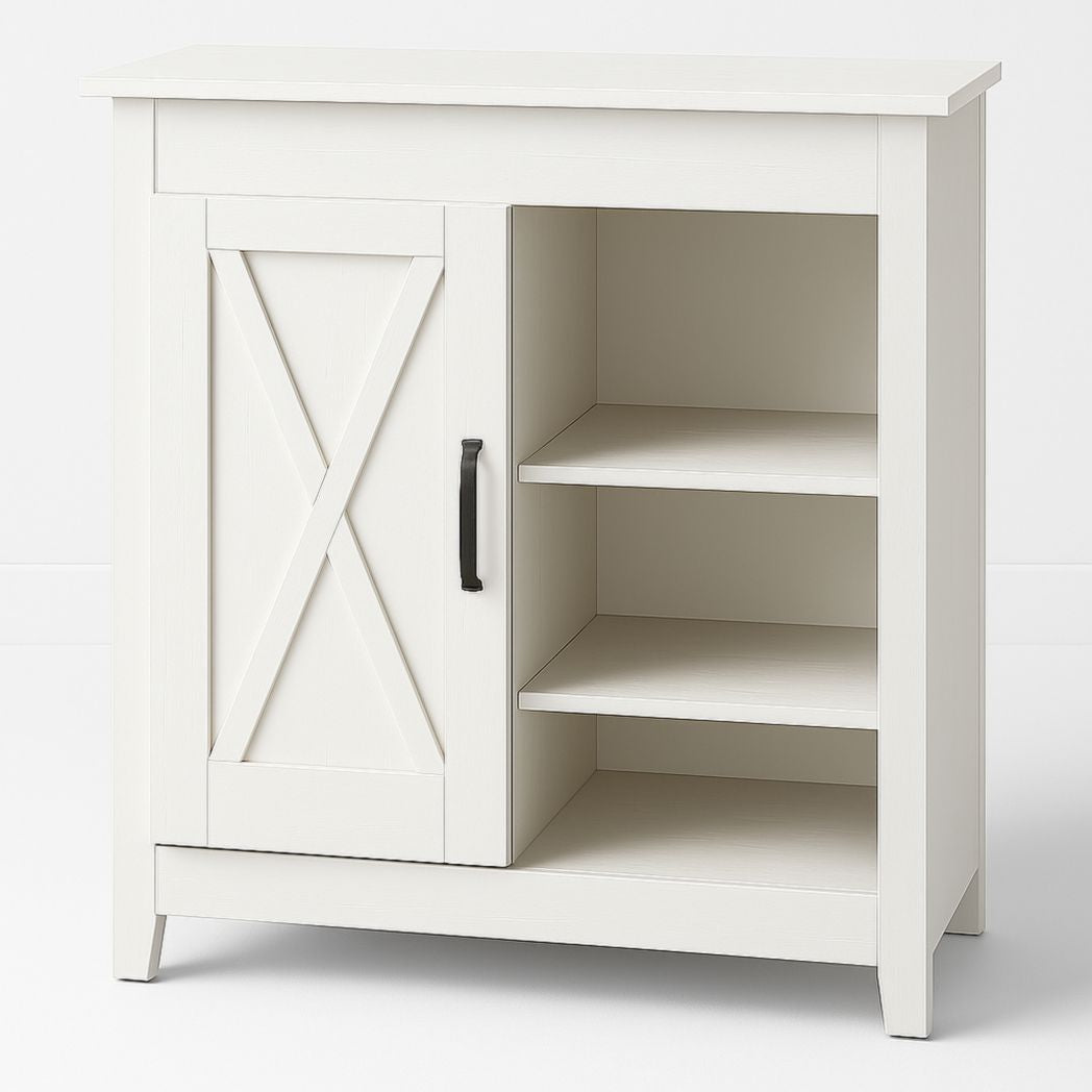 Armario Bajo de Madera para Almacenamiento Blanco 80x35x85 cm