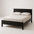 Cama de Madera Maciza Negra 200x150x90 cm