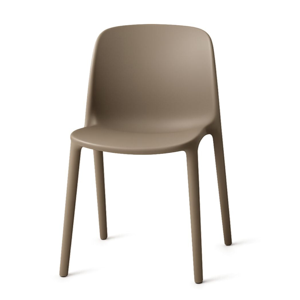 Silla de Comedor de Plástico PP Marrón 80x45x50 cm